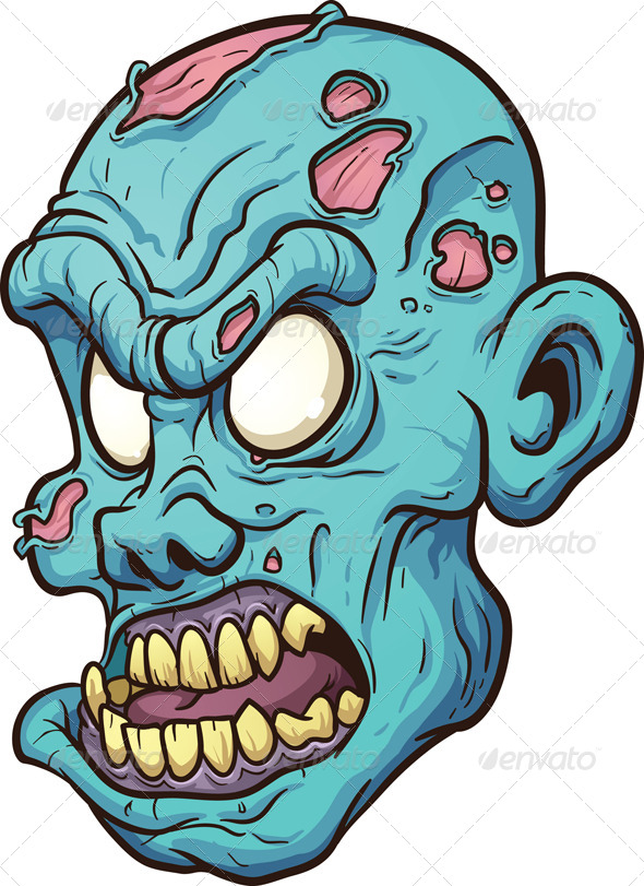 zombie head clip art - photo #2