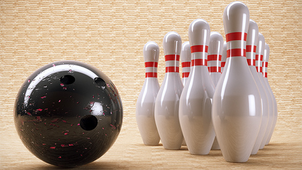 Bowling Pins And Ball VrayC4D Bowling Pins And Ball VrayC4D