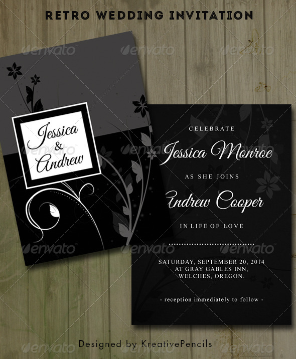 Stylish Wedding Invitation Stylish Wedding Invitation