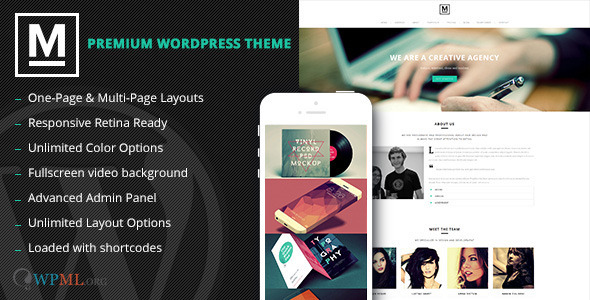 Max - Retina One Page WordPress Theme