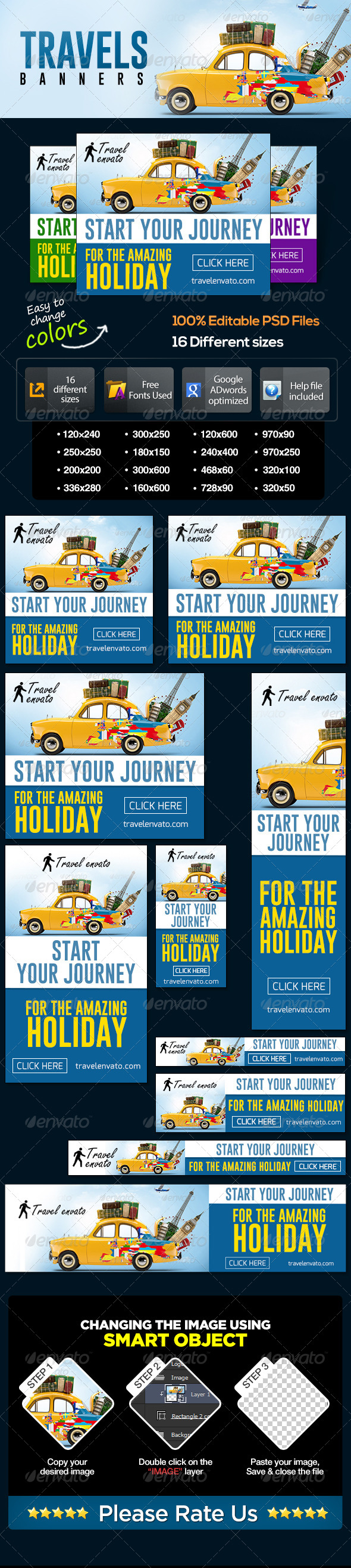 Travel Banner Set Travel Banner Set