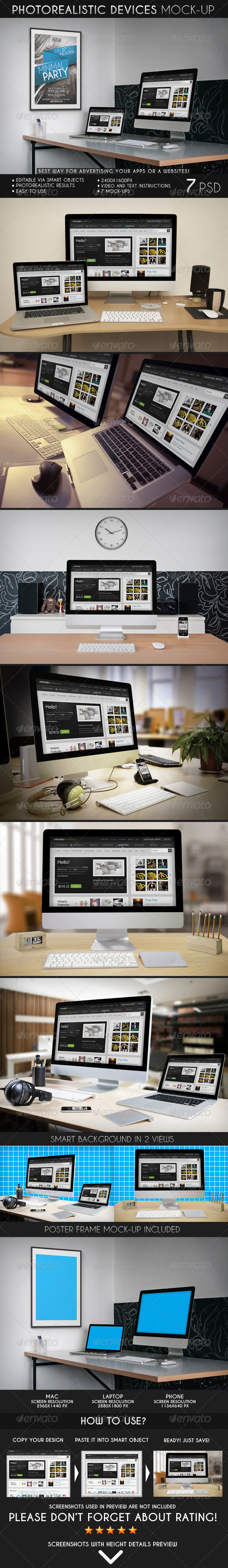 Photorealistic Devices Mock-Up Photorealistic Devices Mock-Up