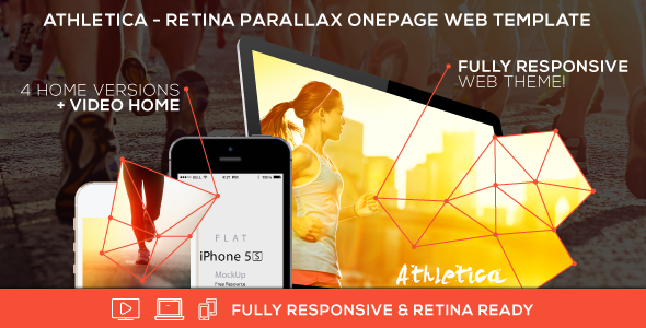 Athletica - Retina Parallax OnePage Web Template