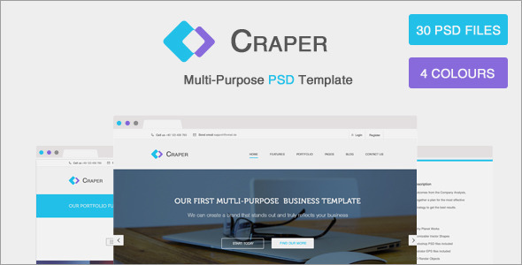 Craper - Multi-Purpose PSD Template