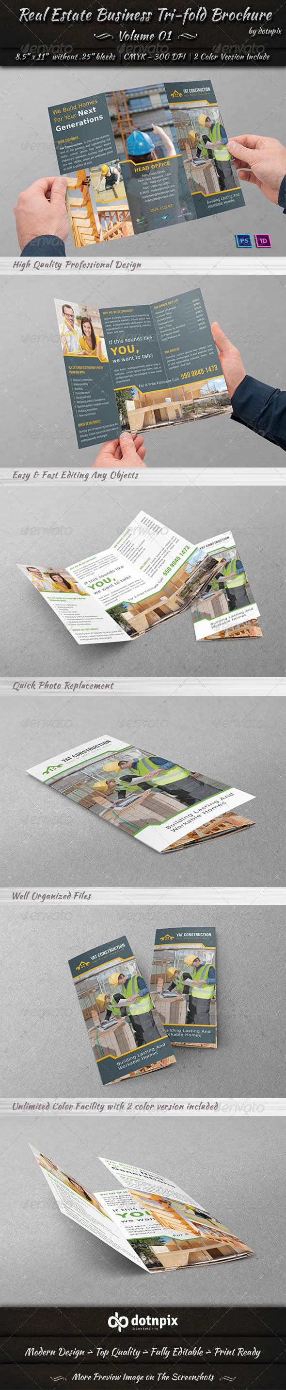Real Estate Business Tri-fold Brochure Volume 1 Real Estate Business Tri-fold Brochure Volume 1