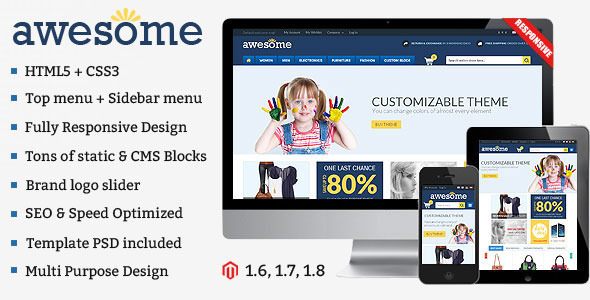 Awesome - Responsive Multipurpose Magento Theme