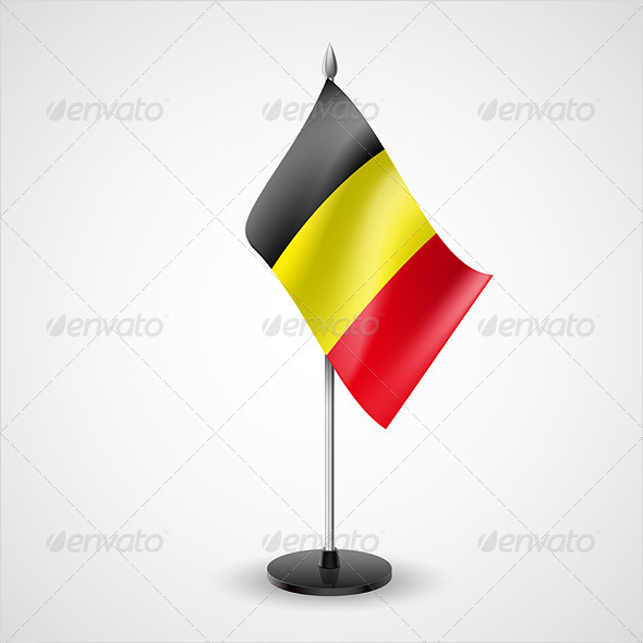 Table Flag of Belgium