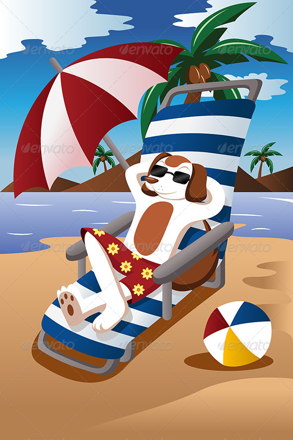 Dog at the Beach Dog at the Beach