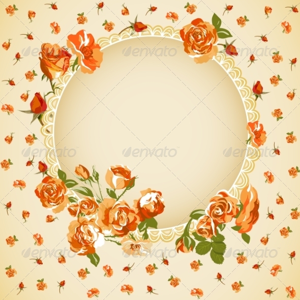 Vintage Floral Background with Roses Vintage Floral Background with Roses