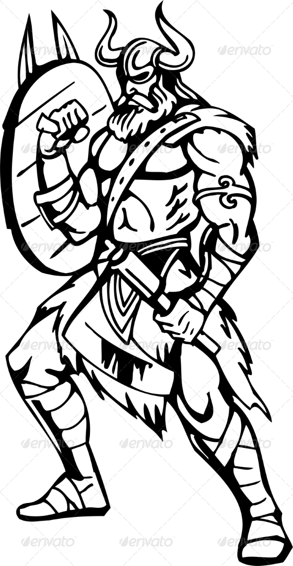 Nordic Viking Vector Illustration Vinyl-Ready Nordic Viking Vector Illustration Vinyl-Ready