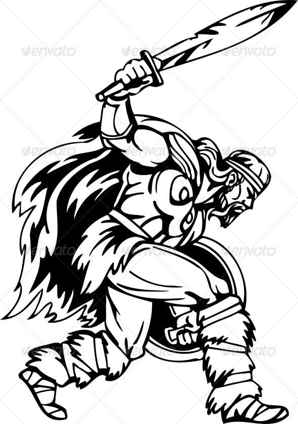 Nordic Viking Vector Illustration Vinyl-Ready Nordic Viking Vector Illustration Vinyl-Ready