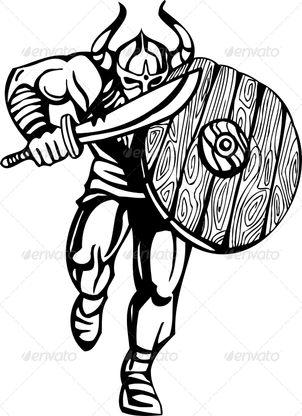Nordic Viking Vector Illustration Vinyl-Ready Nordic Viking Vector Illustration Vinyl-Ready