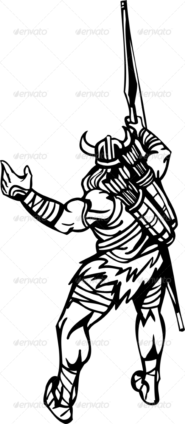 Nordic Viking Vector Illustration Vinyl-Ready Nordic Viking Vector Illustration Vinyl-Ready