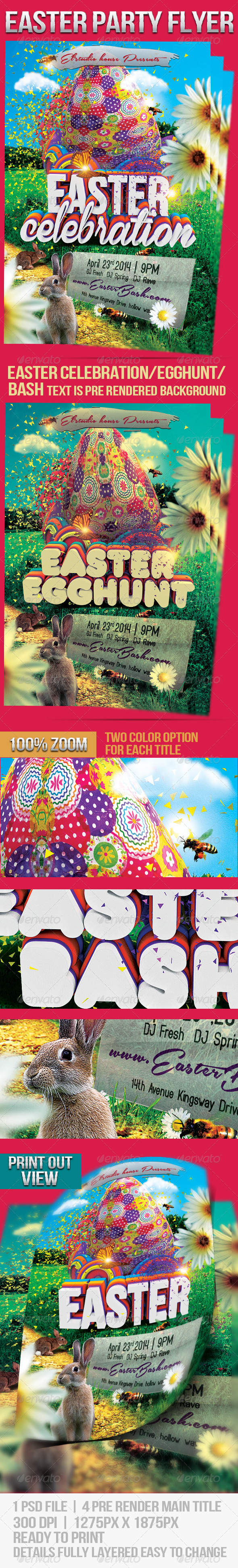 Easter Party Flyer Easter Party Flyer