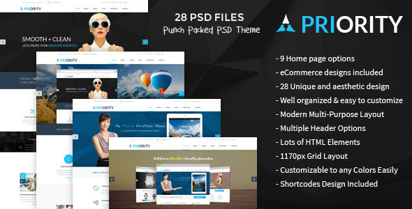 Priority | Multi-Purpose PSD Template