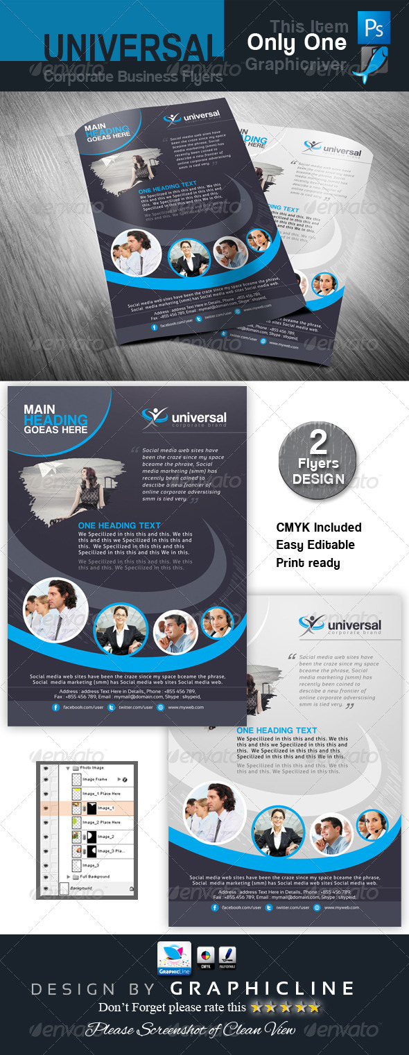 Universal Corporate Business Flyers Adds Universal Corporate Business Flyers Adds