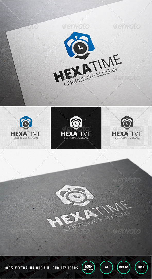 Hexa Time Logo Template Hexa Time Logo Template
