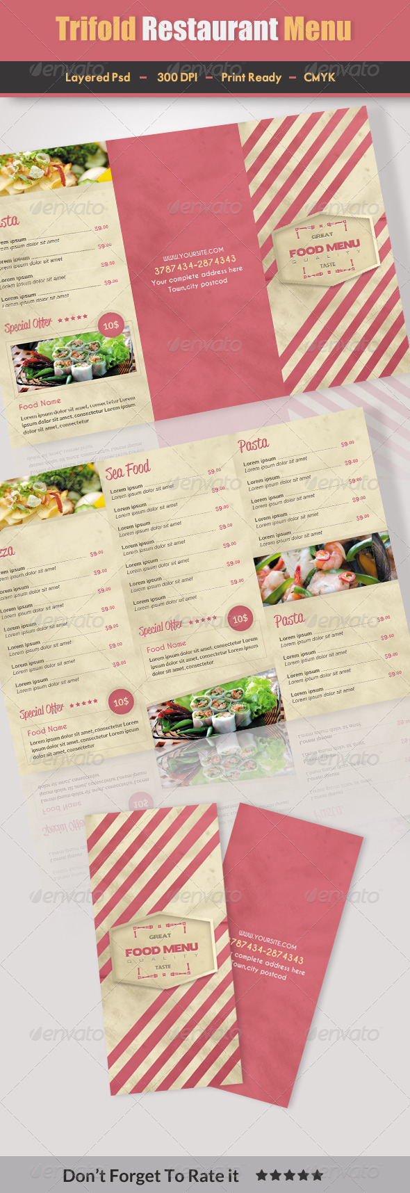 Trifold Restaurant Menu 2