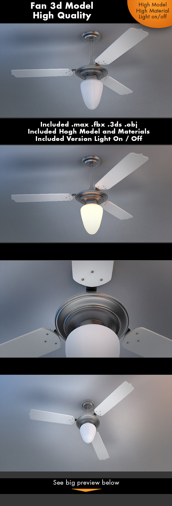 Fan 3d Model - 3DOcean Item for Sale
