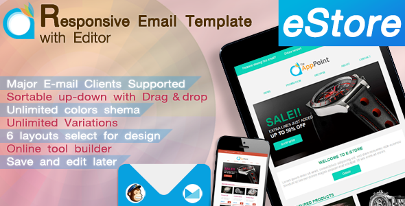 eStore - Responsive Email Template with Editor