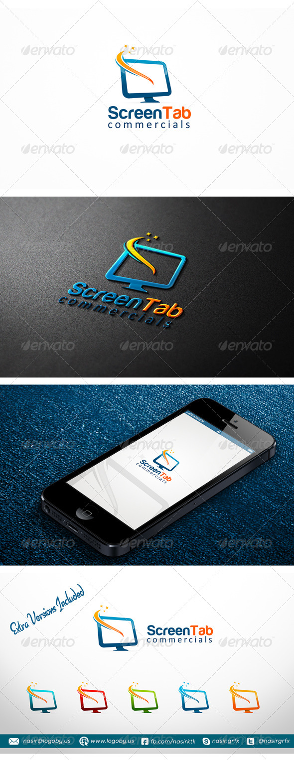 LCD Screen Logo - Objects Logo Templates