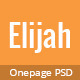 Elijah - Onepage PSD Template Elijah - Onepage PSD Template - ThemeForest Item for Sale