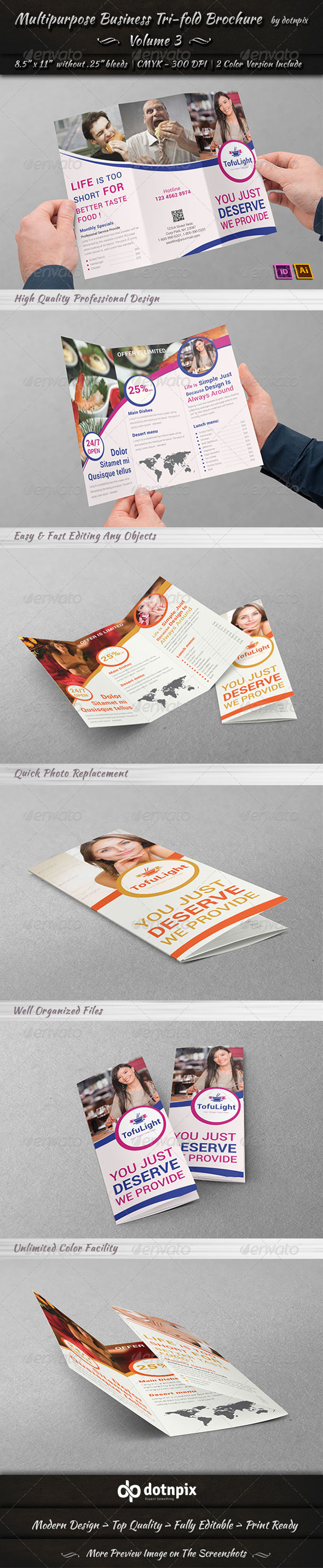 Multipurpose Business Tri-Fold Brochure Volume 3 Multipurpose Business Tri-Fold Brochure Volume 3