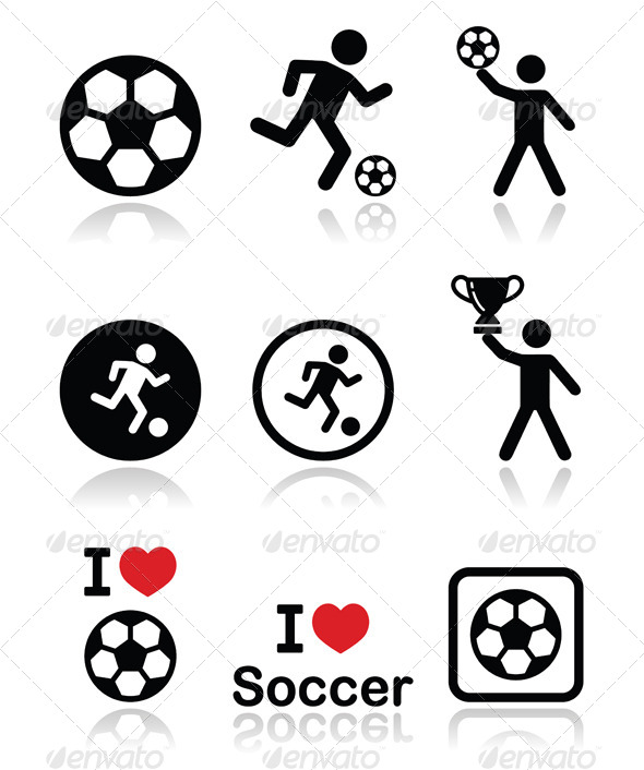 I Love Football or Soccer Man Kicking Ball Vector I Love Football or Soccer Man Kicking Ball Vector