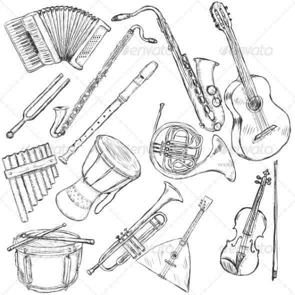 Vector Set of Musical Instruments Vector Set of Musical Instruments