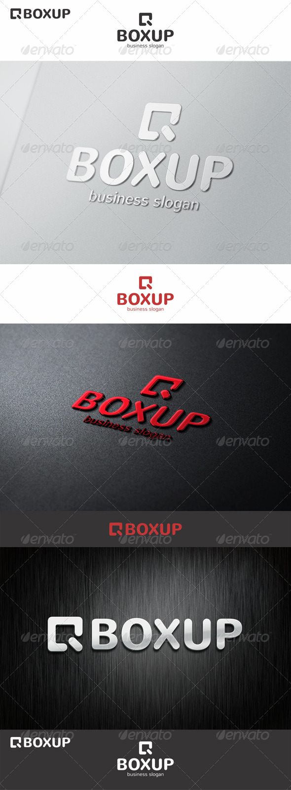 Box Up Logo Arrow - Symbols Logo Templates