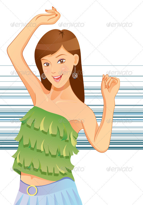 Pretty Girl Dancing - People Characters