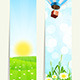 Two Vertical Banners with Nature
