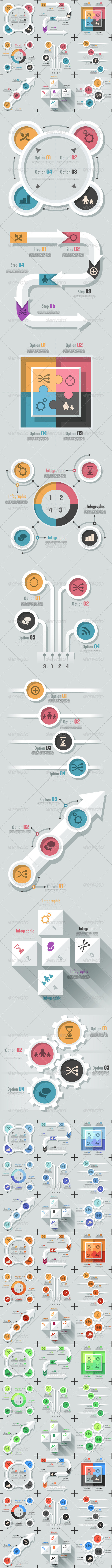 GraphicRiver Set Of 9 Flat Infographic Options Templates 7228681 GraphicRiver Set Of 9 Flat Infographic Options Templates 7228681