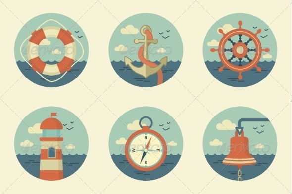 Retro Marine Icons Retro Marine Icons