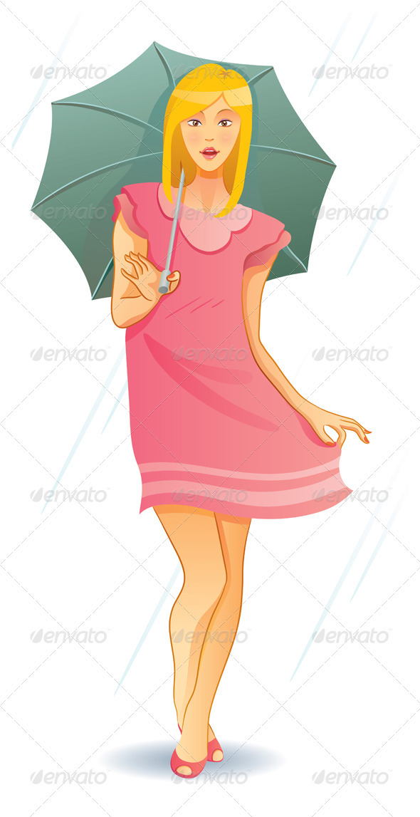 Umbrella Girl  People Characters