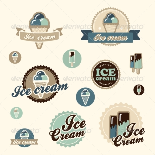 Set of Vintage Ice Cream