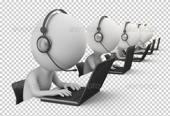 3D small people call center 3D small people call center