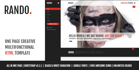 Rando - One Page Multifunctional HTML Template