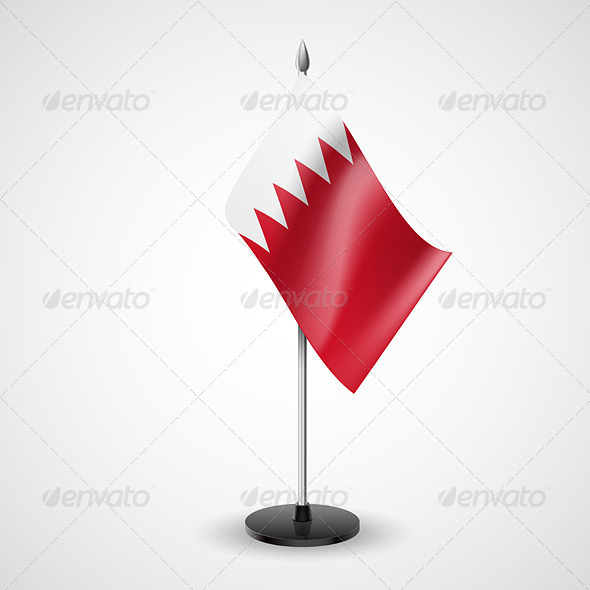 Table flag of Bahrain