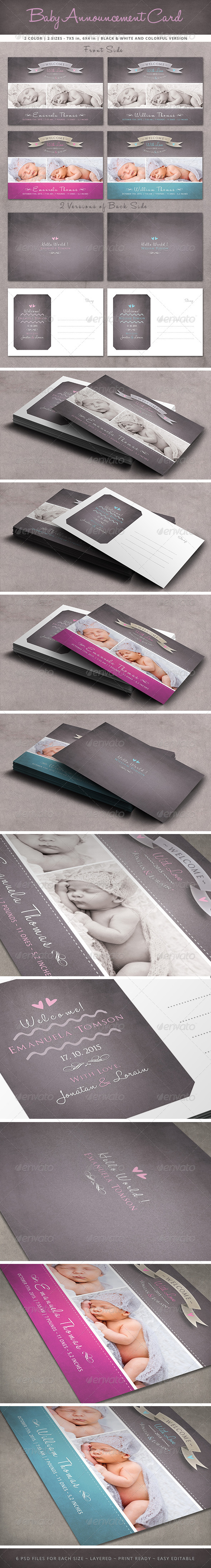 Baby Announcement Card Baby Announcement Card