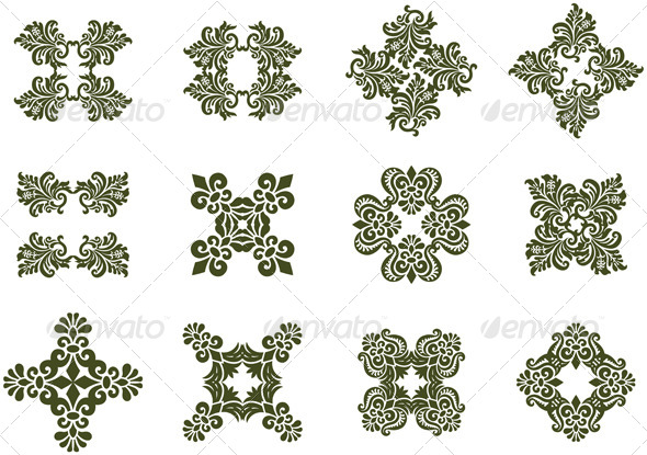 Floral Damask Icons Floral Damask Icons