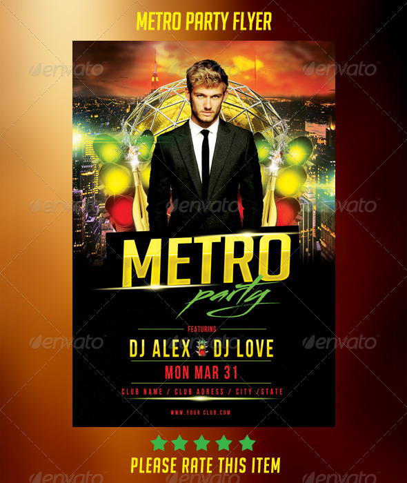 Metro Party Flyer Metro Party Flyer