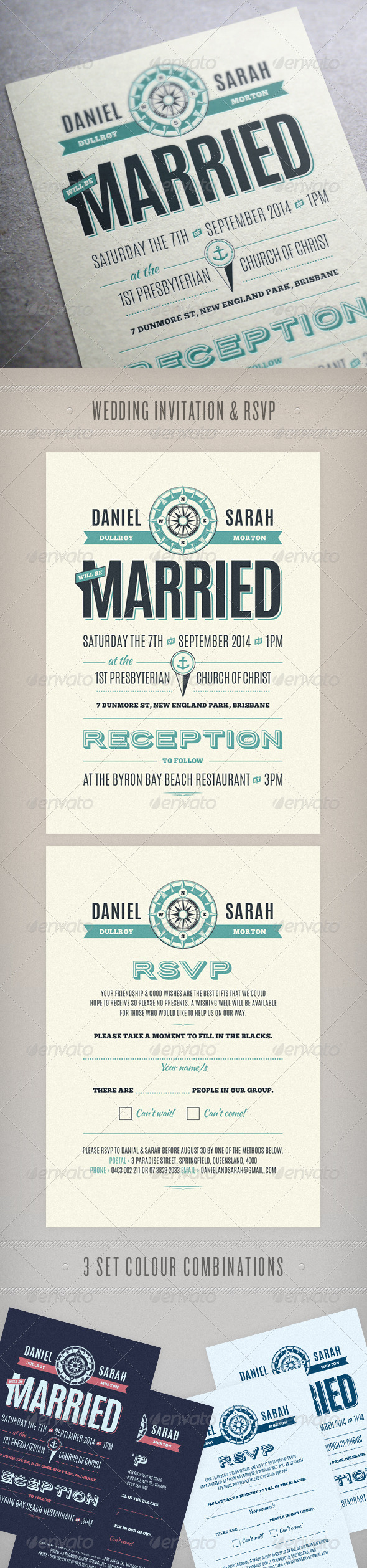 Nautical Wedding Invite