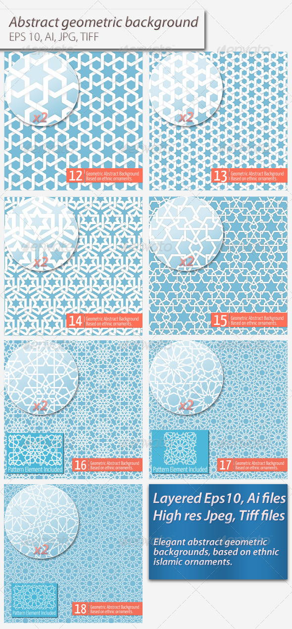 Abstract Geometric Background Set Abstract Geometric Background Set