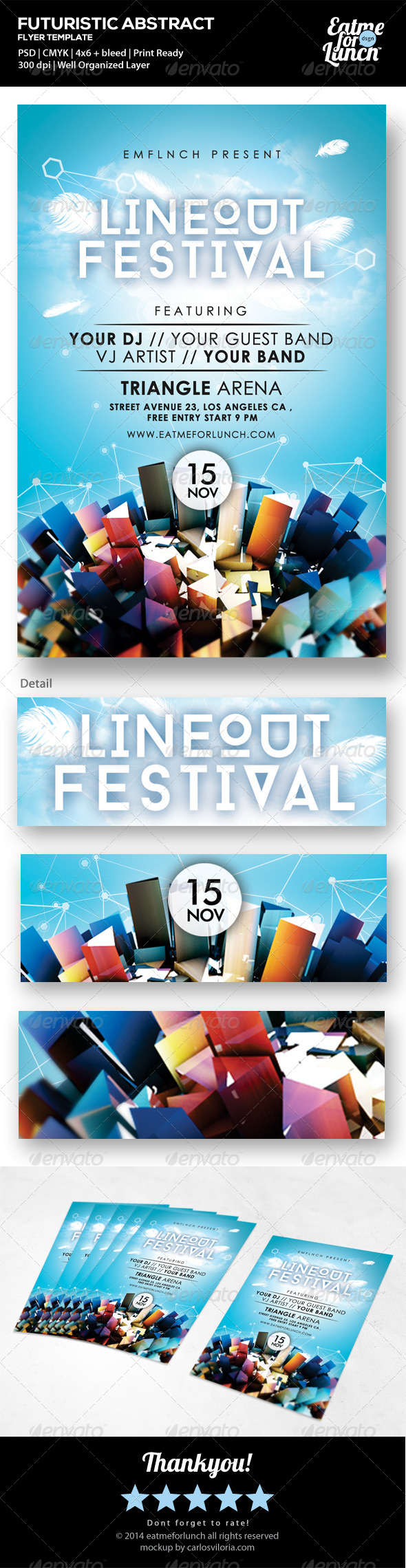 Futuristic Abstract Music Festival Flyer Templates Futuristic Abstract Music Festival Flyer Templates