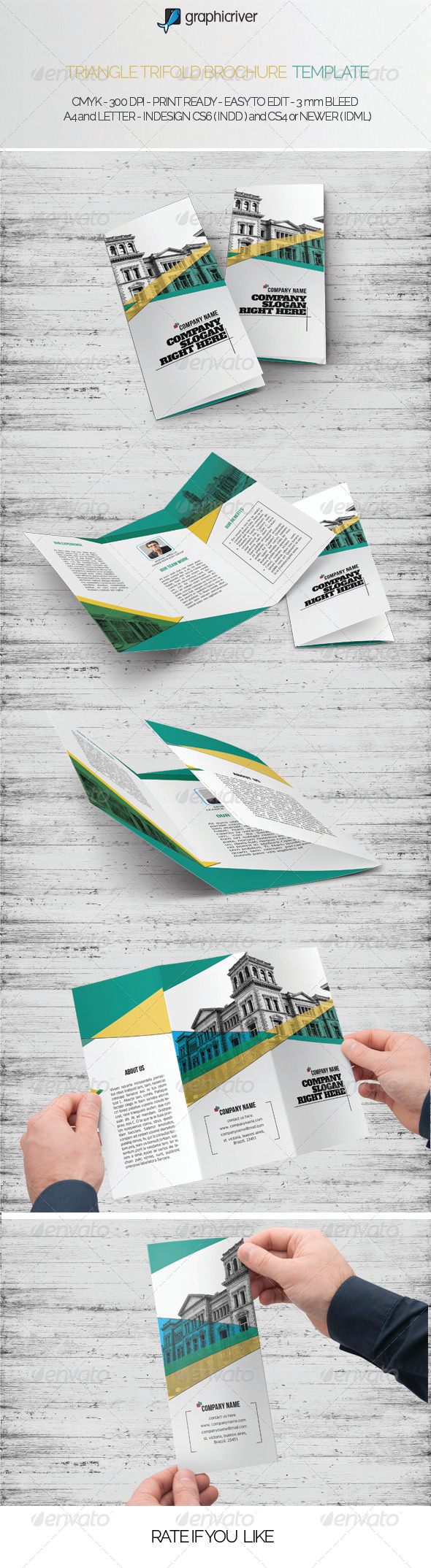 Triangle Trifold Brochure Template Triangle Trifold Brochure Template