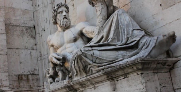Tevere Statue on Capitoline Hill in Rome Tevere Statue on Capitoline Hill in Rome