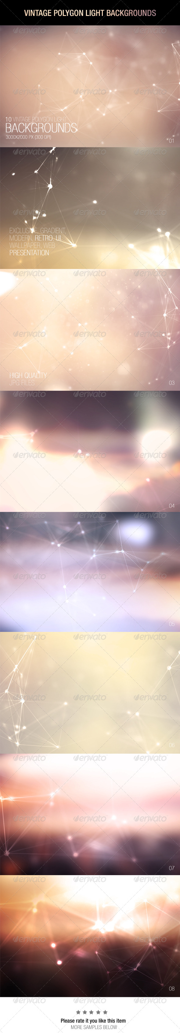 Vintage Polygon Light Backgrounds