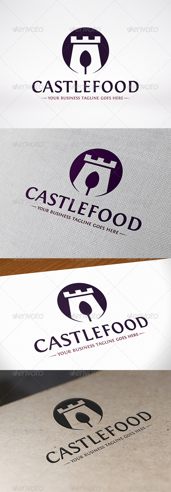 Castle Food Logo Template