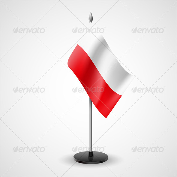 Table Flag of Poland